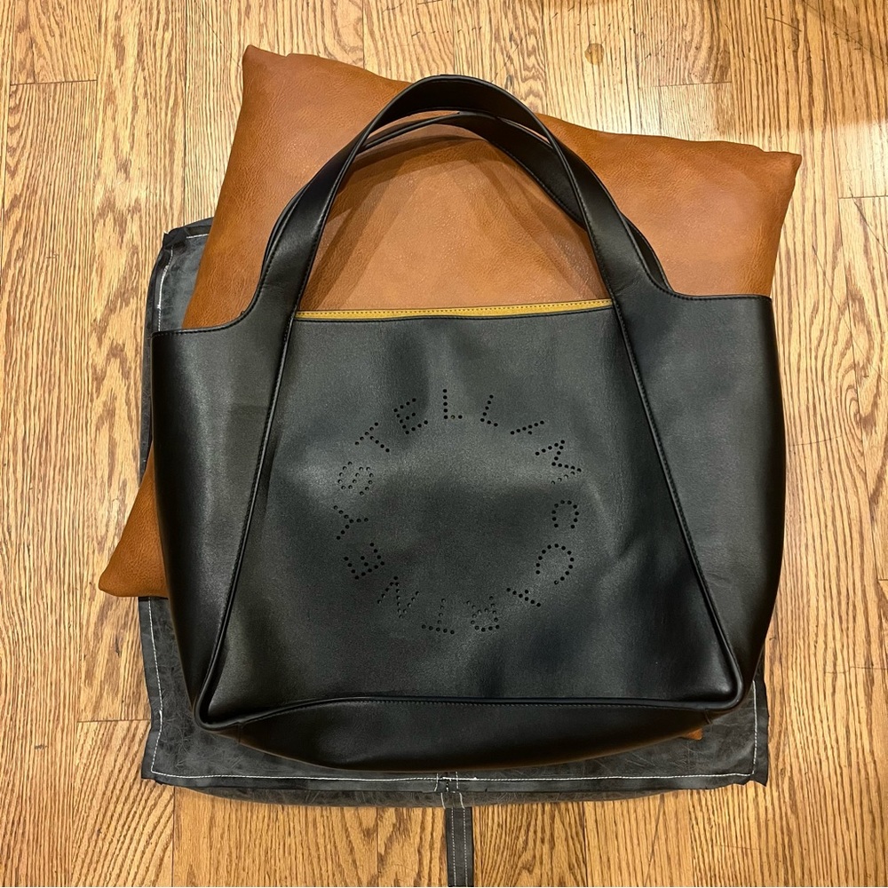 Authentic Stella Mccartney Logo leather large tote - Picture 3 of 11